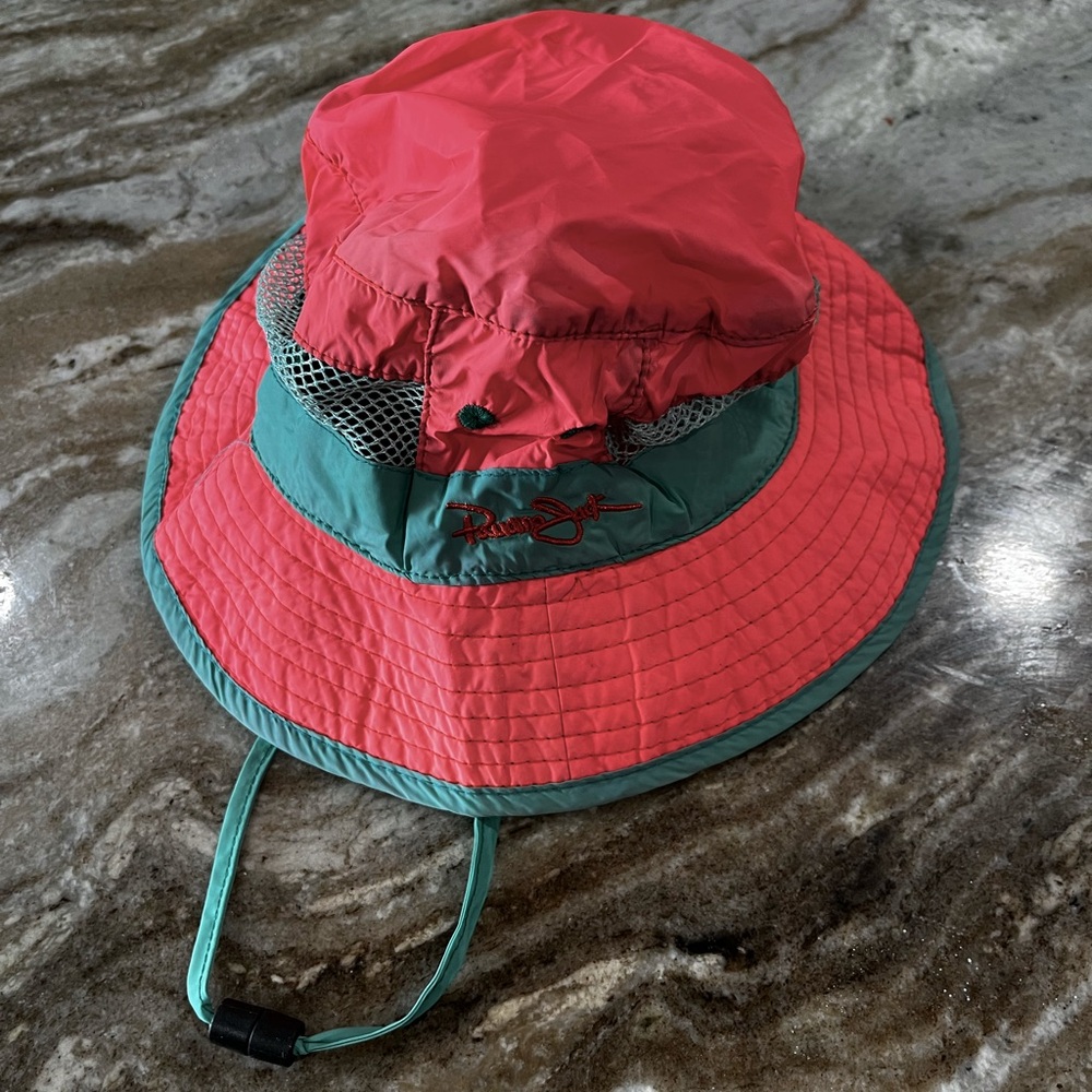 Coral and Teal Panama Jack Kid’s hat. Size 54 cm.
